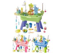 Genérico Water Table For Kids - Kitchen Play Sink Toy | 4 In 1 Pump with Running For Boys Girls Ages 4-8 Outdoor Pool Birthday, Sensory Activity Center Backyard Garden Sand Station Set Accessory