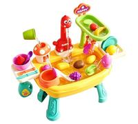 Genérico Water Table | with Faucet Cute Dinosaurio Play Food Set,Kids Play Table Outdoor Water Toys,for Preschoolers Boys Girls Aged 3+, Beach Backyard Pool Interaction