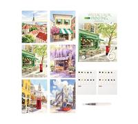 Genérico Watercolor Paint Set,12 Colors Professional Workbook with Pen - Watercolor Crafts Supplies,for Home Studio School College Travel Trip Car Desktop Outside Pottery Mural Sketching