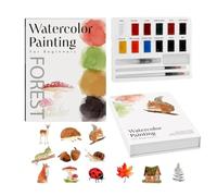 Genérico Watercolor Painting Book Drawing Art Coloring Practice Journal