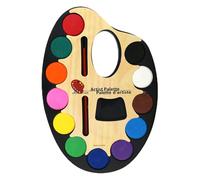 Genérico Watercolor Set - 12-Color Kids Painting Kit with Oval Palette Design, Bright Washable Paints for Creative Art Projects, Educational Art Supplies | Perfect for School, Home, Thanksgiving, Chr