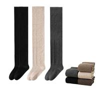 Genérico Wateresty Socks, Wateresty Women Thigh High Socks, Warm Stretchy Thickened Self-Heating Breathable Knee Boot Sock (K,10XL)