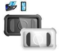 Genérico Waterproof 480° Shower Phone Holder - Wall & Bathtub Mount,Adjustable Bathroom Phone Stand with Touch Screen, with Anti-Fog Touch Screen, for Showers or Bath Use (White and Black)