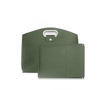 Genérico Waterproof Leather 14-16in 2PCS Laptop Bag for Women Handbag, Large Tote Bags, Work Tote Bag Briefcase for Women (Green)