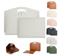 Genérico Waterproof Leather 14-16in 2PCS Laptop Bag for Women,Work Tote Bag Set,Leather Handbag Briefcase,for Laptops and iPad Cases (Gray)