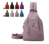 Genérico Waterproof Oxford Large Capacity Convertible Shoulder Bag,Outdoor Travel Hiking Chest Bag,Crossbody Bags for Women (Dark Pink)