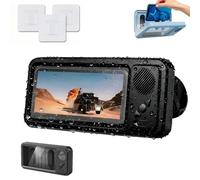 Genérico Waterproof Phone Case with Built-in Bluetooth Speaker, Shower Holder 360° Rotation & Suction Cup Mount, Touch Screen Compatible 4-10 Inch Cell Phones (Black)