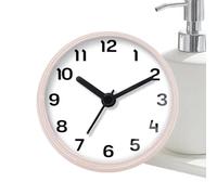 Generico Waterproof Shower Clock - Suction Cup Wall Mount | Battery Operated With Alarm | For Bathroom, Kitchen, Indoor, Tub, Piscina, Sauna, Apartment, Dormitory, Small Round Design