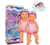 Genérico Waterproof Swimming Baby Doll, Swimming Baby Doll for Pool,Dolls with Movable Joints with Detachable Suit Cute Realistic for Pool, Bathtub, Beach (2 Pcs)