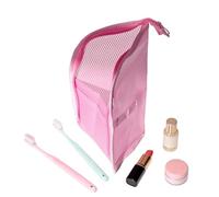 Genérico Waterproof Travel Toothbrush Bag, Stand-Up Toiletry Organizer, Toothbrush Holder Pouch with Multiple Compartments, Portable Bathroom Storage for Pen and Essentials, Toiletry Bag for Vacation