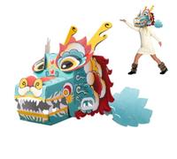 Genérico Wearable Cardboard Dragon Toys - 3D Dragon Making Craft Toy | Cartoon Traditional Wearable Costume System, Creative Playset Accessory for Boys Girls Children Adults Party Role Play
