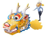 Genérico Wearable Cardboard Dragon Toys - 3D Dragon Making Craft Toy | Cartoon Traditional Wearable Costume System, Creative Playset Accessory for Boys Girls Children Adults Party Role Play