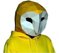 Genérico Wearable Mask Owl Head Cover Paper Model Animal Cosplay 3D DIY Papercraft Origami Headgear Masked