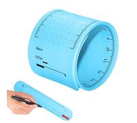 Genérico Wearable To-Do List Bracelet, Silicone Memo Wristband, Waterproof Erasable Notepad, Reusable Writing Strap, Built-in Ruler, Adjustable Fit, Ideal for Nurses, Students, Workers Black