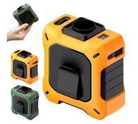 Genérico Wearable Waist Fan & Power Bank with Desktop Stand, 100-Speed Adjustable Violent Turbo Fan, Portable USB Rechargeable With Clip & Flashlight for Outdoor (Yellow)