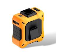 Genérico Wearable Waist Fan & Power Bank with Desktop Stand, Wearable Waist Fans, 3 Speed, for Outdoor, Travel, Work (Orange)