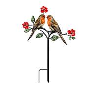 Genérico Weather-Resistant Bird Garden Stake Iron Yard Art Ornaments Decor