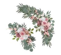 Genérico Wedding Arch Flowers - Artificial Rose Garland | 2 Piece Set
