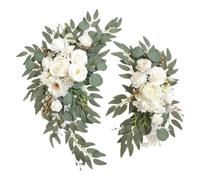 Genérico Wedding Arch Flowers - Artificial Rose Garland | 2 Piece Set