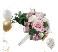 Genérico Wedding Bouquet Vintage - Bridal Bouquets For Bride | Cascading Artificial Boho Rustic | Waterfall Bridesmaid Wedding Bouquets For Ceremony Church Decoration Birthday Party Graduation