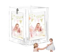 Genérico wedding-Card box-For Reception | Rotatable Clear Envelope box-Letter Holder | Clear wedding-Envelope Money Card -for -Reception, Shower