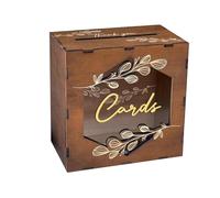 Genérico Wedding Card Box - Rustic Wooden Acrylic Keepsake Box with Clear Window, Vintage Decor for Ceremony Party Rehearsal Dinner Outdoor Garden Farm, Holiday Card Holder Boxes
