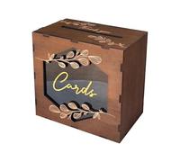 Genérico Wedding Card Box - Rustic Wooden Acrylic Keepsake Holder | Vintage Decor Storage Case | Acrylic Window Gift Box | Party Ceremony Display Organizer | Garden Farm Mountain Holiday Event Use