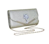 Genérico Wedding Clutch Handbag - 9.45 Inches Stylish Women’s Evening Purse with Chain Strap and Secure Magnetic Lock Compact Elegant Storage Pouch for Dinner, Party, or Special Occasions