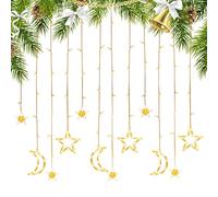 Genérico Wedding Garland Decorations | LED String Lights With 2 Modes, Star & Moon Curtain Lights For Window, Door, Wall, Party & Home Decor