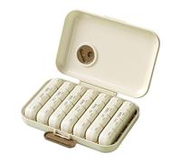 Genérico Weekly Medicine Organizer - Large Opening Pill Box, Daily Pill Organizer, Aesthetic Pills Holder | Portable Travel Pills Case with Compartments For Morning Noon Evening, Supplements Home