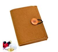 Genérico Weekly Pill Organizer Set - Felt PP EVA 20x13.5x2.5cm 75g Travel Medication Case with 7 Clear Pouches and Storage Box - Moisture Resistant Design - Portable Daily Planner