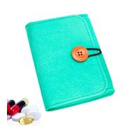 Genérico Weekly Pill Organizer Set - Felt PP EVA 20x13.5x2.5cm 75g Travel Medication Case with 7 Clear Pouches and Storage Box - Moisture Resistant Design - Portable Daily Planner