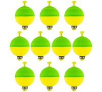 Generico Weighted Bobbers for Fishing - 10 Pieces Oval Panfish Bobbers | Eva Foam Weighted Buoy Angler Supplies for Panfish Bass Trout