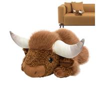 Genérico Weighted Plush Cow Toy - Realistic Stuffed Animal Pillow, 11,81 pulgadas Soft Comfort Cuddle Cushion, Kids Gift with Design, Home Decor with Feel, Plush Companion for Bedtime Couch Use