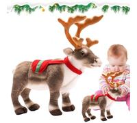 Genérico Weihnachten Rentier Plüsch | Weiches Hirschplüsch Dekokissen ElchpuppeHervorragende Verarbeitung süßes Hirschspielzeug Weihnachtsplüsch für Betten Sofas Stühle Wohnzimmer