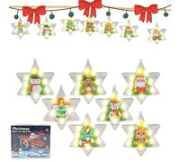 Genérico Weihnachts-Leuchtdekorationen, Weihnachts-Geschenkset Mit Leuchtenden Dekorativen Anhängern Für Kinder, Weihnachtspartybevorzugungs-Geschenkset, Beleuchtete Baumschmuckstücke