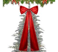 Genérico Weihnachts Schleifen Dekoration - Riesige Weihnachtsschleifen | ÜBergröße Weihnachtsornamente Für Baumspitzen, Vorhänge, Wände & Türen | Festliche Weihnachtsdeko Für Zuhause, Party, Feier