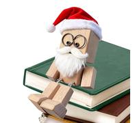 Genérico Weihnachtsmann Figur Holz - Schüttelnder Auto | Dekoration mit Schwingenden Beinen, für, Kamin, Zuhause & Kinder, Weihnachtsdeko