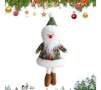 Genérico Weihnachtsplüsch Kuscheltiere - Handgefertigtes Plüsch Ornament | Weihnachtsmann Elch | Niedliche Weiche Plüschpuppe - Einzigartiger Schlüsselanhänger und Partygeschenk für Weihnachten
