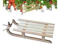 Genérico Weihnachtsschlitten-Dekoration aus Holz - rustikaler Schlitten, Miniatur-Weihnachtsschlitten für Kaminsims, Kamin, Tisch Oder | Weihnachtsdekoration im Landhausstil für Zuhause, Büro ode