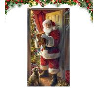 Genérico Weihnachtstürdekoration - 178 x 89 cm Weihnachtsmann Heimdekoration | Festliche Türabdeckung Weihnachtsdekoration | Für Zuhause Außen Wand Garage Terrasse Garten HOF Bauernhaus