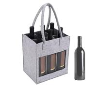 Genérico Wein Träger | 6 Flaschen Tasche | Filz Wein Tragetasche | Auslaufsicherer Flaschenhalter mit Griff für Reisen Picknick Outdoor Transport Rotwein Likör