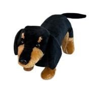 Genérico Weiners Dog Stuffed Animal, Soft Cartoon Sausage Dog Plush Toy, Cuddly Throw Pillow and Comfort Doll, Perfect for Kids’ Sleeping, Home Bedroom, Living Room Decor, 25x10x15cm Black