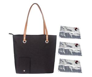 Genérico Weinet con manijas - Bolso Aislado para Vino Bebidas | Tela de Oxford | 1.5L dispensador Interno | Negro | Picnic Transporte de Vino al Aire Libre | Amplia de enfriamiento para Playa y