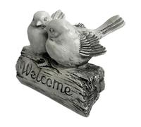Genérico Welcome Garden Sign - Resin Bird Figurines Outdoor Decor | Welcome Sign Sculptures, Garden Greeting Board, Decorative Yard for Front Yard Patio Entryway Driveway Pathway Walkway Flower Bed