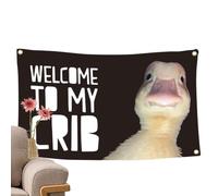 Genérico Welcome To My Crib Duck Versatile Fashionable Wall Decor Banner