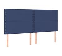Genérico Wenjingqi Cabeceros 4 Unidades de Tela Azul 90x5x78/88 cm, Azul 3116212