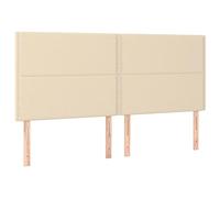 Genérico Wenjingqi Cabeceros 4 Unidades de Tela Color Crema 90x5x78/88 cm, Crema 3116211