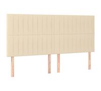 Genérico Wenjingqi Cabeceros 4 Unidades de Tela Color Crema 90x5x78/88 cm, Crema 3116589