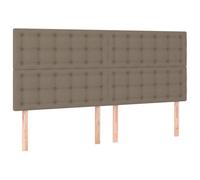 Genérico Wenjingqi Cabeceros 4 Unidades de Tela Gris Taupe 100x5x78/88 cm, Gris Topo 3116792